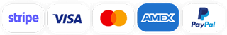 Paypal and credit card logos