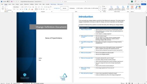 Change definition document template