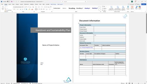 Handover and sustainability plan template