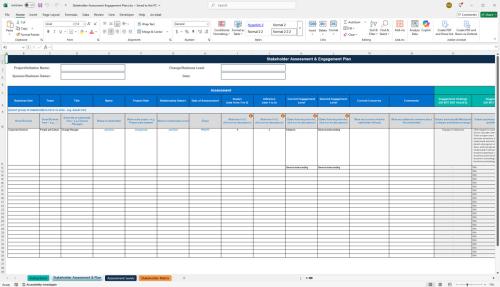 Stakeholder assessment and engagement plan template