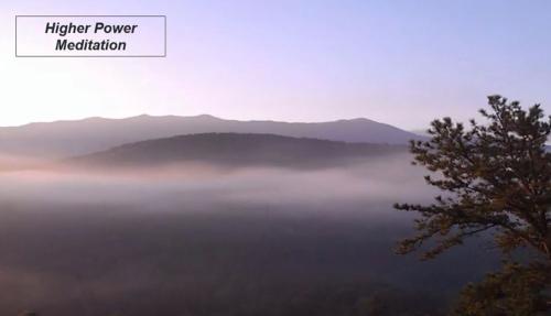 Relaxing forest scape at sunset