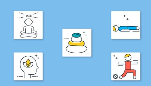 Vidseo screenshots of the 5 meditation types