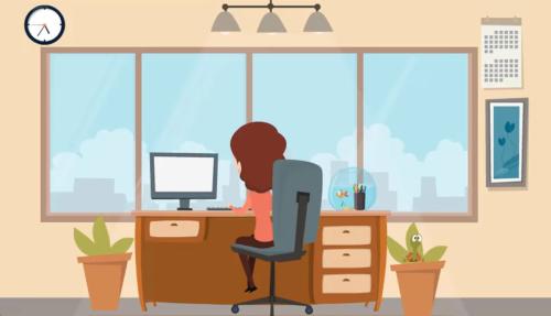 Cartoon office screenshot