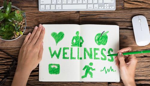 Wellness written on piece of paper